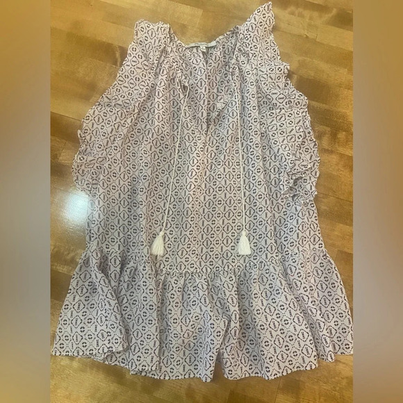 MADEWELL Women's Small 100% Silk Lily Ruffle Top in Echo Grid Blouse Tas… - Picture 10 of 13